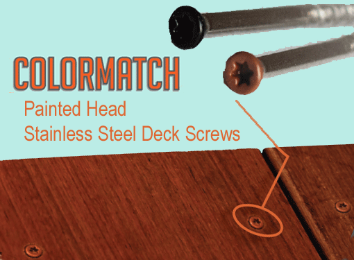 deckwise color match brown screw example 